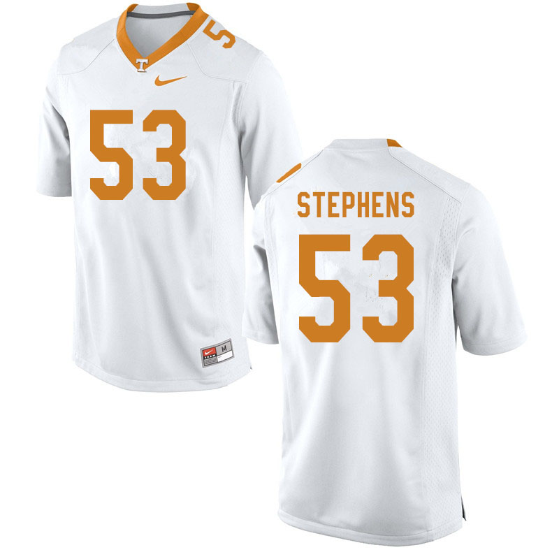 Men #53 Dawson Stephens Tennessee Volunteers College Football Jerseys Sale-White - Click Image to Close